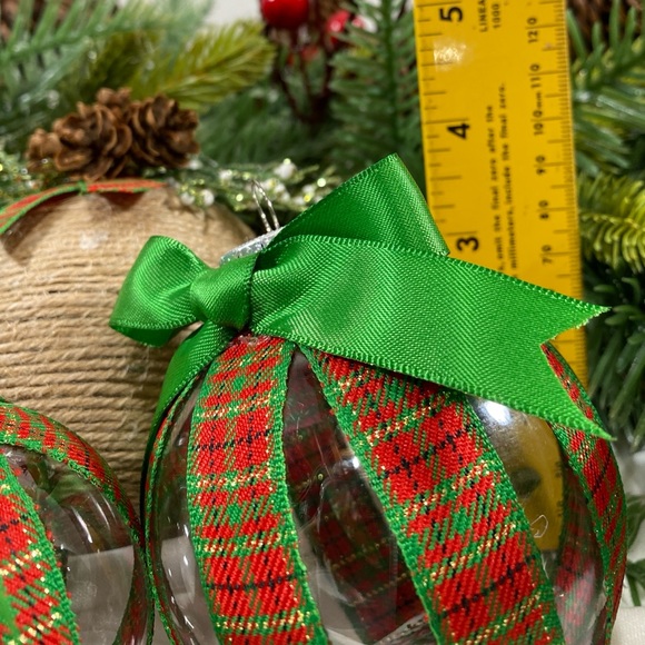 Handmade Twine, Plaid & Pine Cone 🎄 Ornaments - Picture 8 of 8